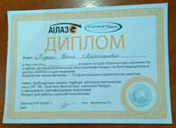 Сертифікат Козир ЕА Айлаз Парагон