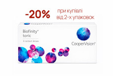 Місячні контактні лінзи Biofinity toric - № 1